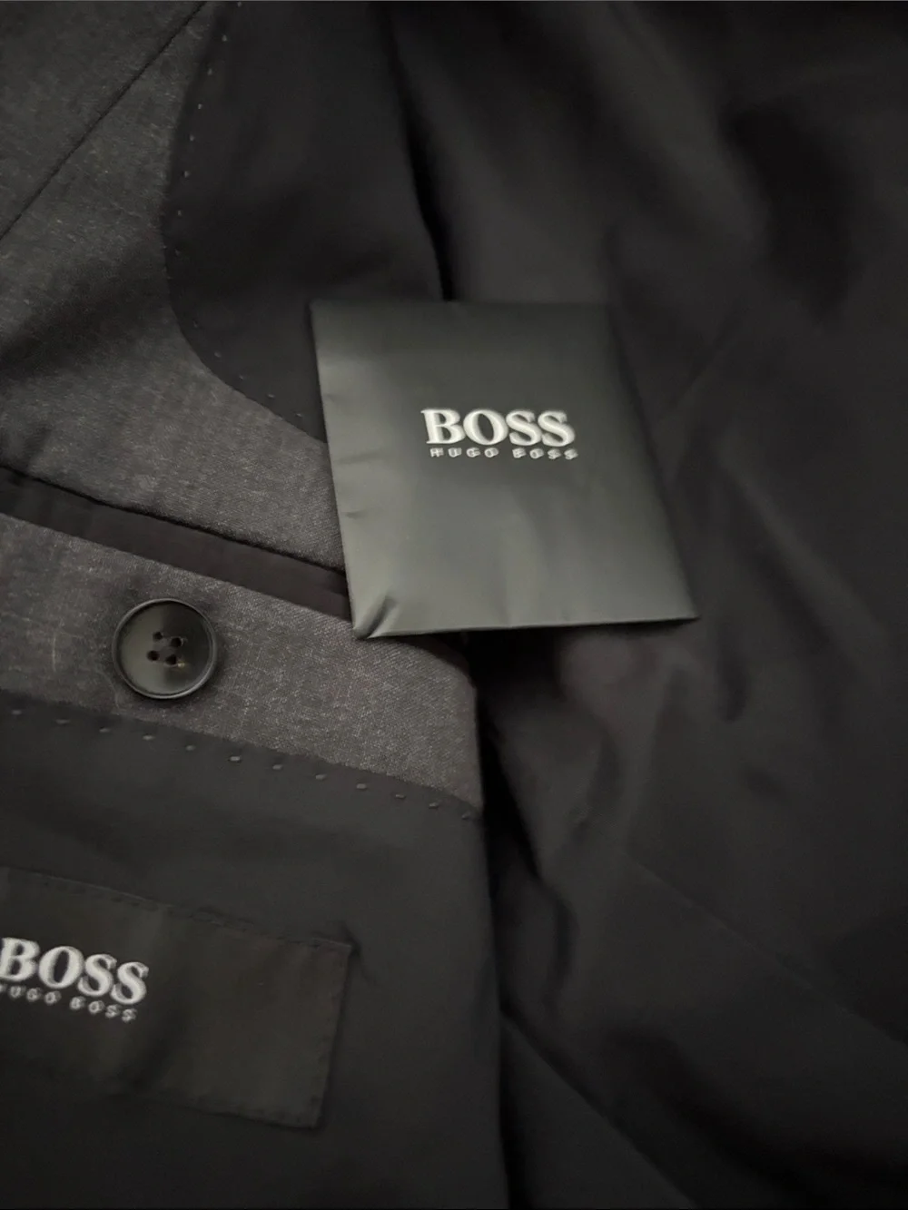 Hugo Boss Wool Classic Men's charcoal suit  Jacket and Pants